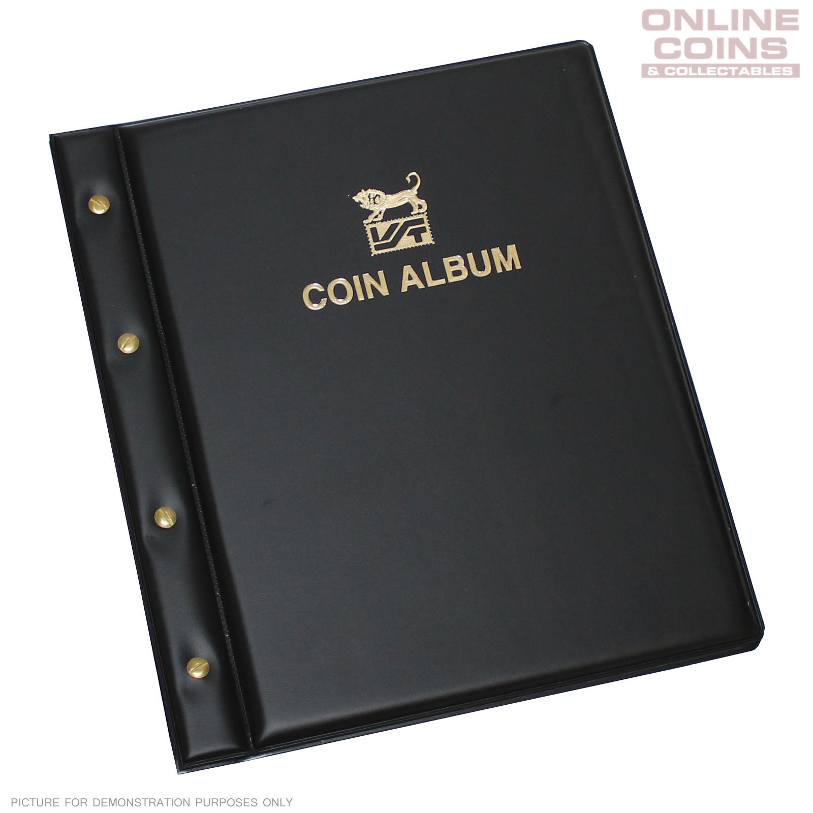 VST Coin Album Padded leatherette Cover Including 6 Coin Album Pages - BLACK